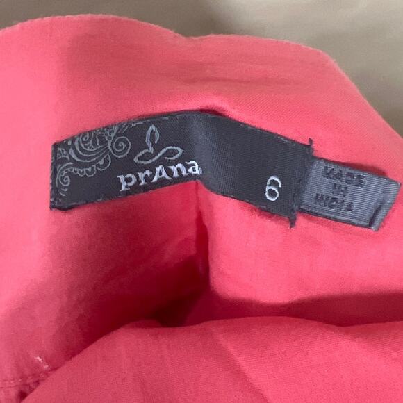 Prana Women's Embroidered Cotton Skirt Color Pink Size 8 - Picture 5 of 5